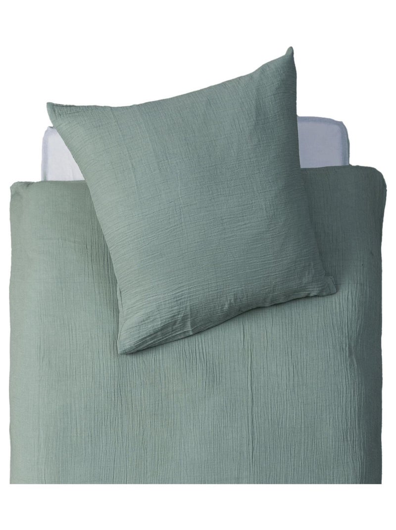 Juego de cama infantil de gasa de algodón Azul celadón - Kiabi