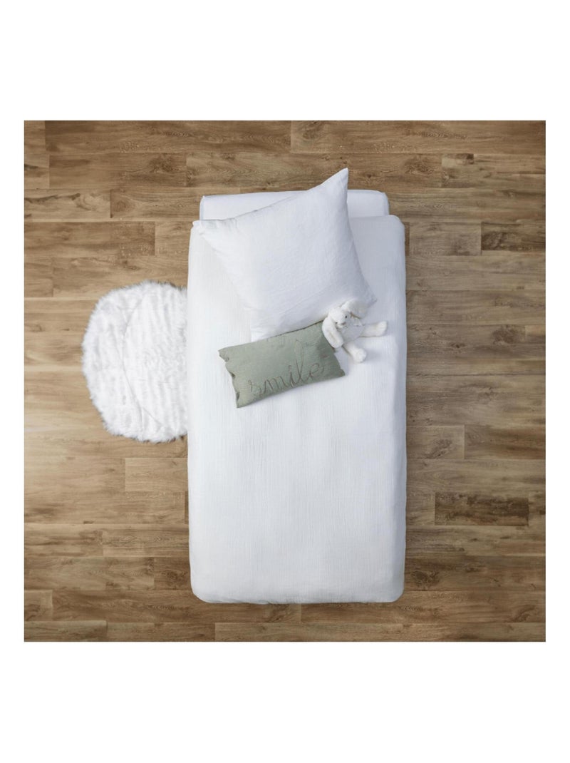 Juego de cama infantil de gasa de algodón Blanco - Kiabi