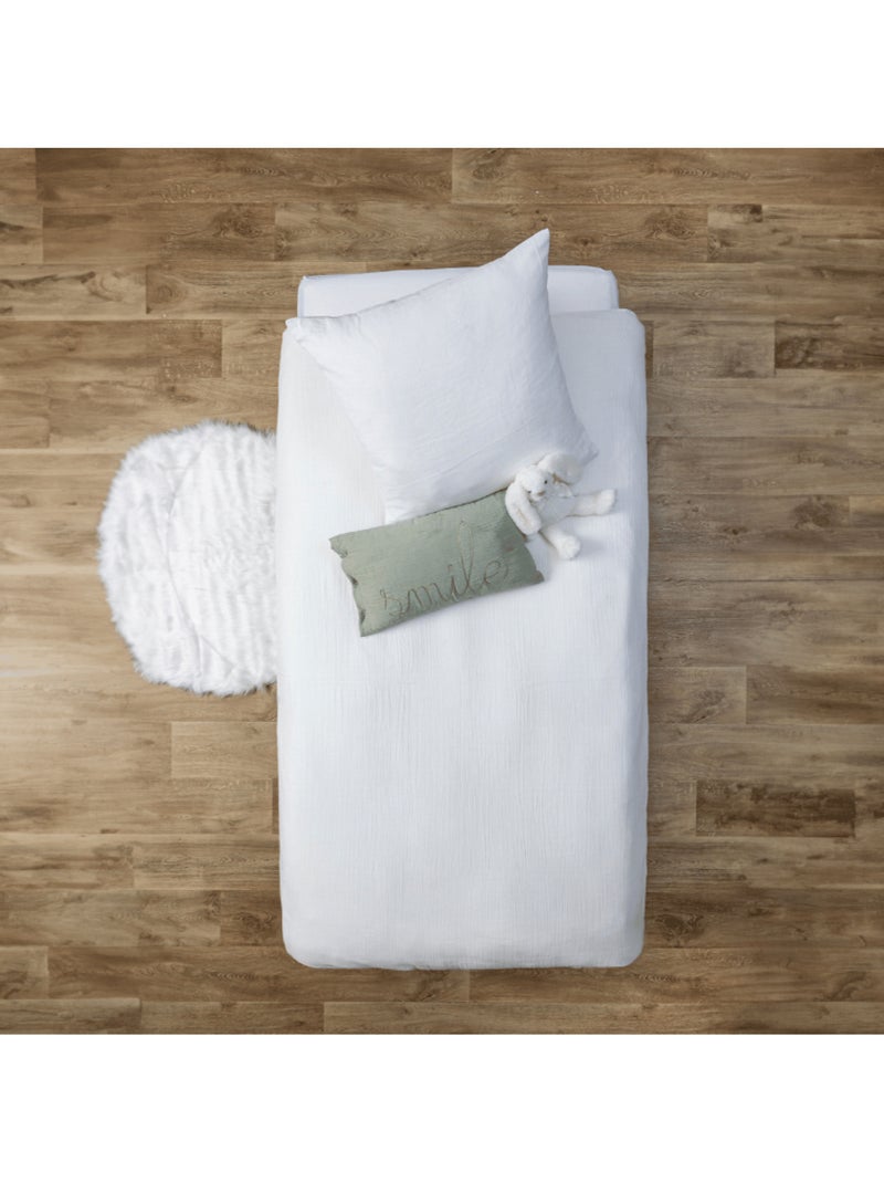 Juego de cama infantil de gasa de algodón Blanco - Kiabi