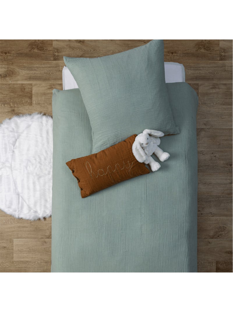 Juego de cama infantil de gasa de algodón Verde - Kiabi