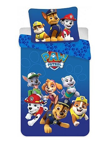 Juego de cama infantil de La Patrulla Canina con Chase, Marshall, Skye y Everest reversible
