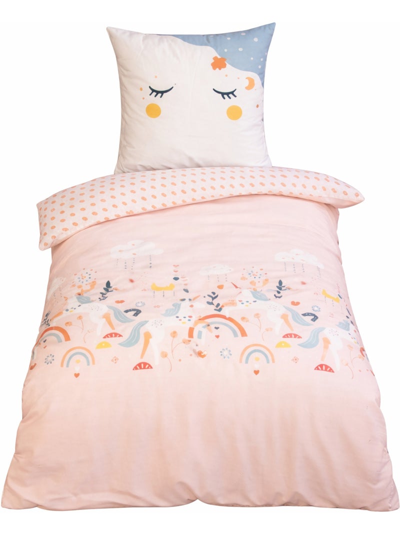 Juego de cama infantil de microfibra FEE, 140x200 cm Rosa - Kiabi