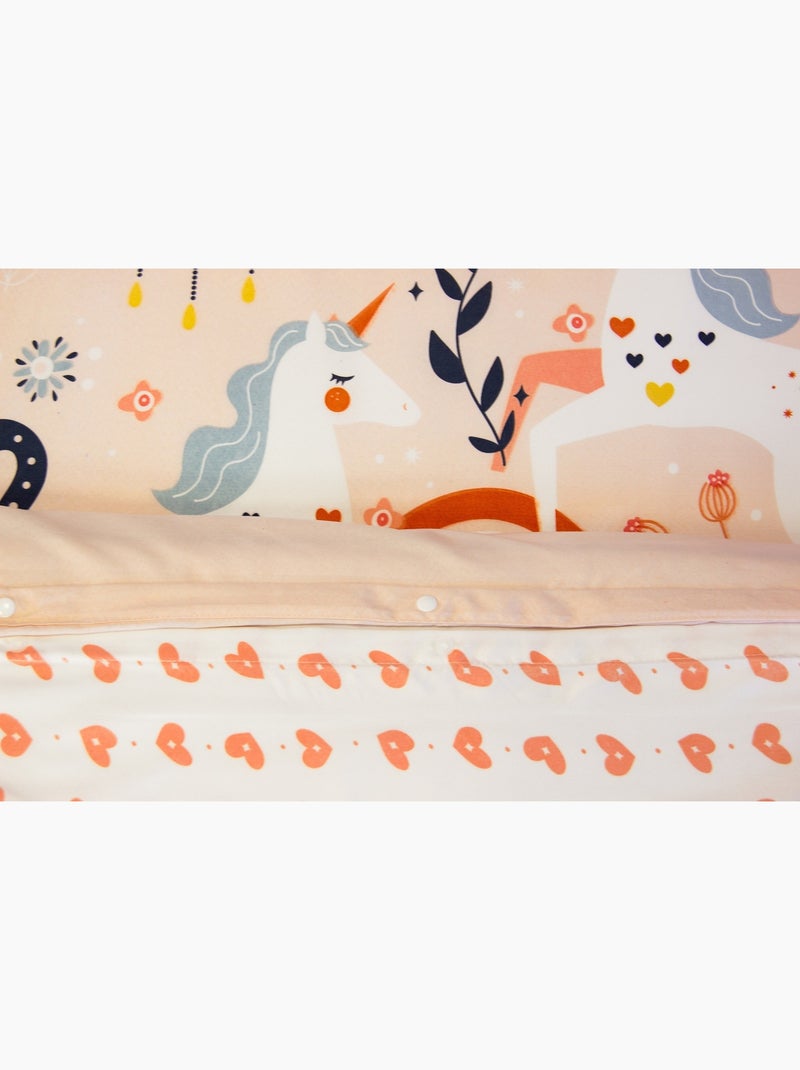 Juego de cama infantil de microfibra FEE, 140x200 cm Rosa - Kiabi