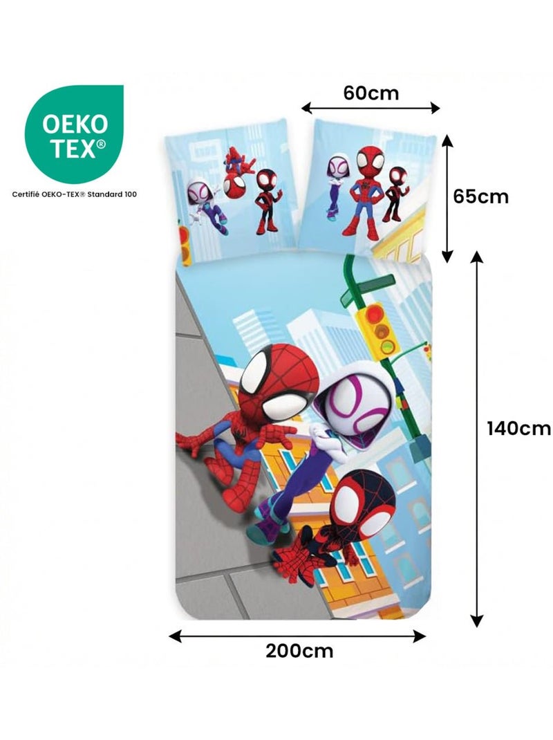 Juego de cama infantil de Spider-Man con Ghost-Spider – 100% algodón Azul - Kiabi