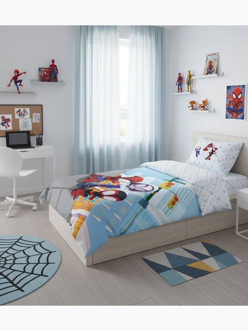 Juego de cama infantil de Spider-Man con Ghost-Spider – 100% algodón Azul - Kiabi