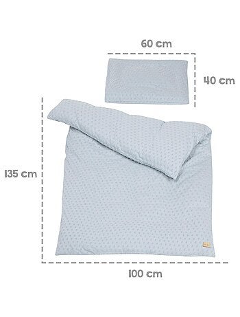 Juego de cama infantil en algodón orgánico - funda nórdica + funda + sábana + protector de cuna