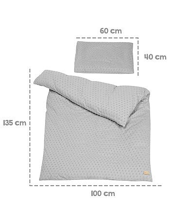 Juego de cama infantil en algodón orgánico - funda nórdica + funda + sábana + protector de cuna