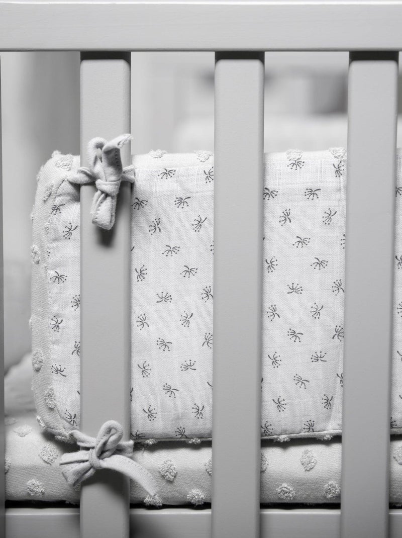 Juego de cama infantil en algodón orgánico - funda nórdica + funda + sábana + protector de cuna Gris plateado - Kiabi