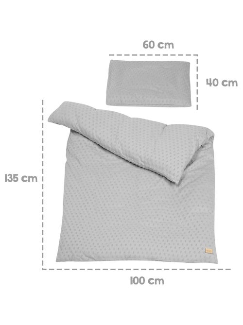 Juego de cama infantil en algodón orgánico - funda nórdica + funda + sábana + protector de cuna - Kiabi