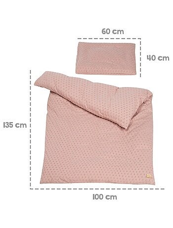 Juego de cama infantil en algodón orgánico - funda nórdica + funda + sábana + protector de cuna