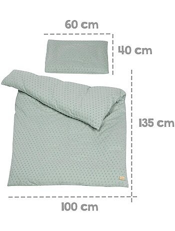 Juego de cama infantil en algodón orgánico - funda nórdica + funda + sábana + protector de cuna