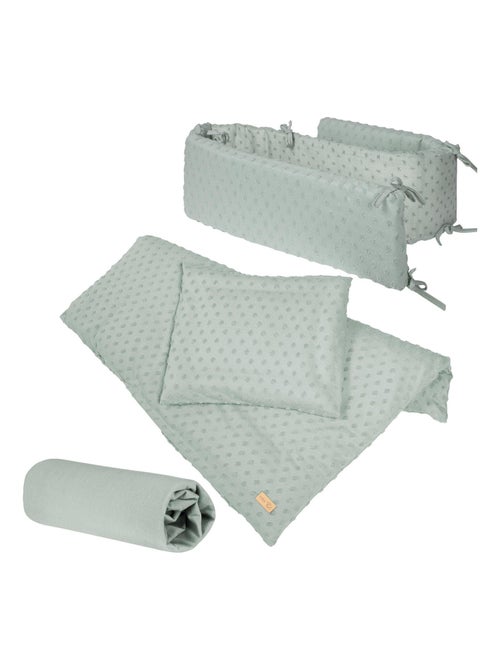 Juego de cama infantil en algodón orgánico - funda nórdica + funda + sábana + protector de cuna - Kiabi