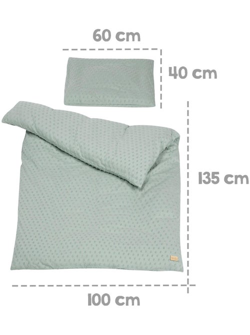 Juego de cama infantil en algodón orgánico - funda nórdica + funda + sábana + protector de cuna - Kiabi