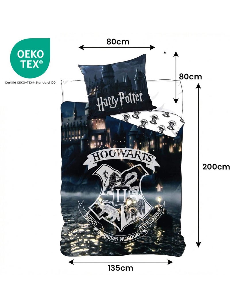 Juego de cama infantil Harry Potter reversible – 100% algodón Azul - Kiabi