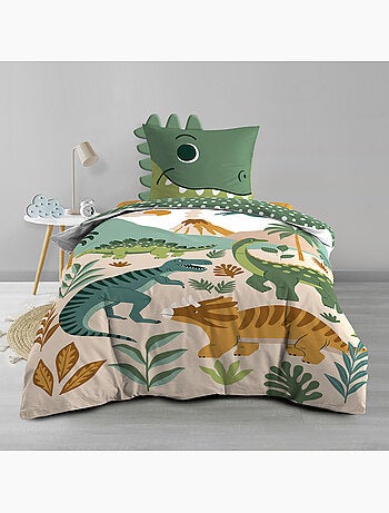 Juego de cama infantil kidino 140 x 200 cm – algodón 42 hilos – dinosaurios