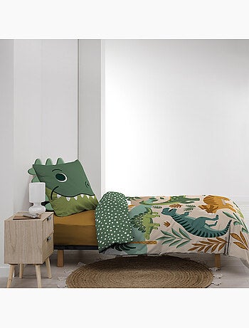 Juego de cama infantil kidino 140 x 200 cm – algodón 42 hilos – dinosaurios