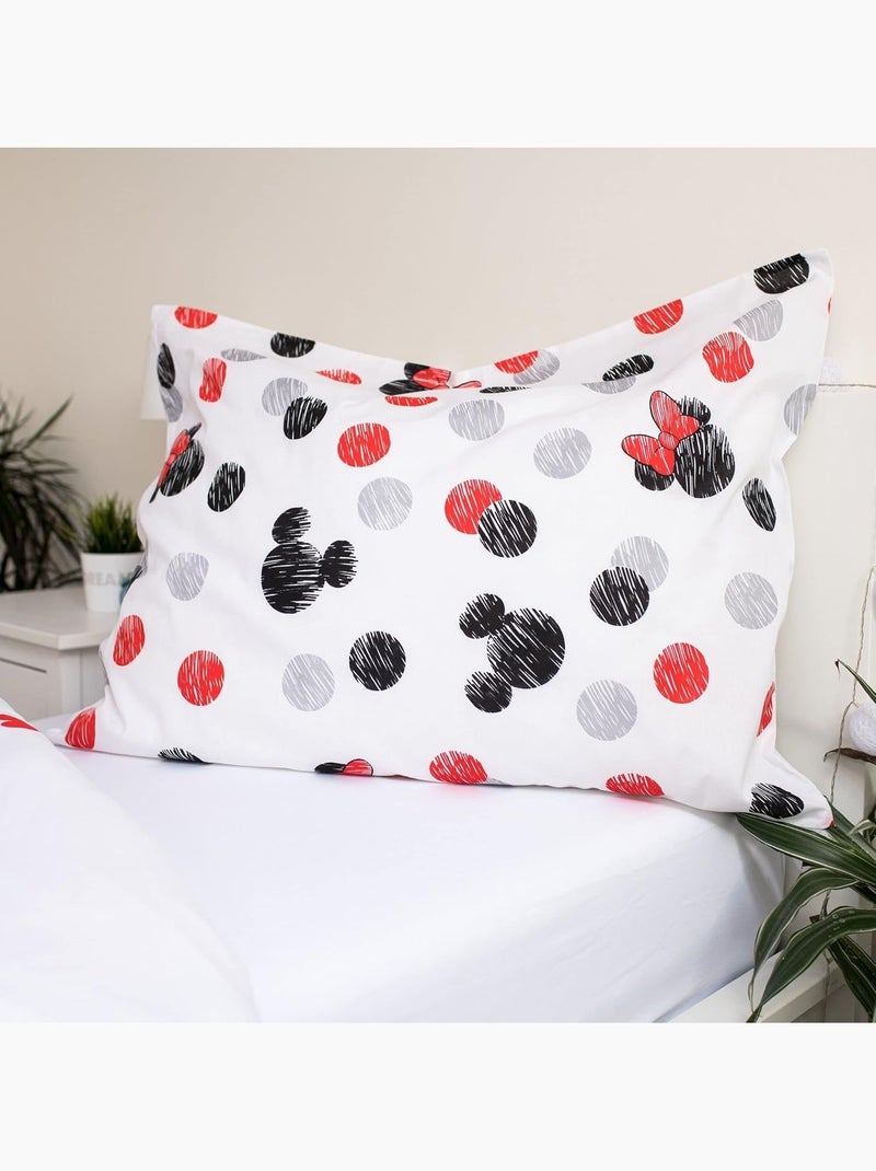 Juego de cama infantil Minnie con Mickey reversible – 100% algodón Blanco - Kiabi