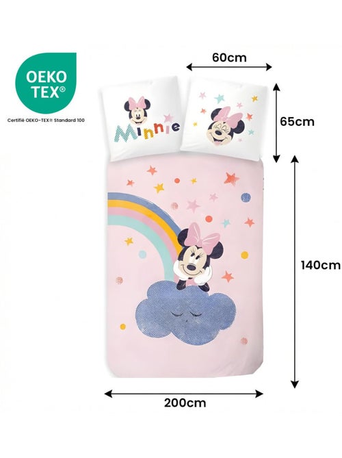 Juego de cama infantil Minnie reversible – 100% algodón - Kiabi Juego de cama infantil Minnie reversible – 100% algodón - Kiabi