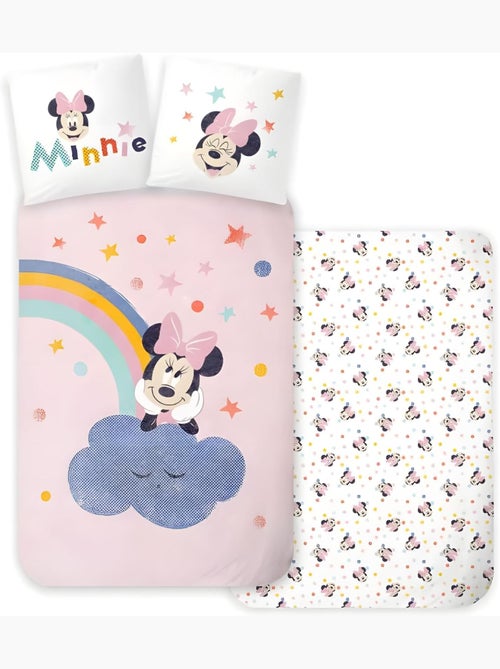 Juego de cama infantil Minnie reversible – 100% algodón - Kiabi Juego de cama infantil Minnie reversible – 100% algodón - Kiabi