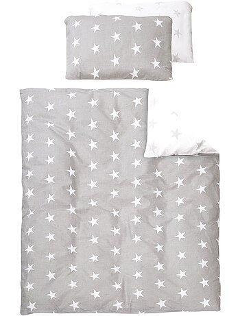 Juego de cama infantil reversible - funda nórdica + funda de almohada en algodón Roba little stars