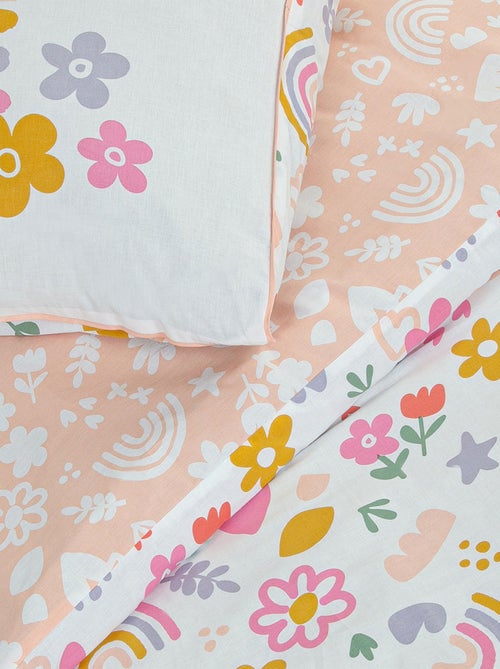 Juego de cama infantil reversible arcoíris - Kiabi Juego de cama infantil reversible arcoíris - Kiabi