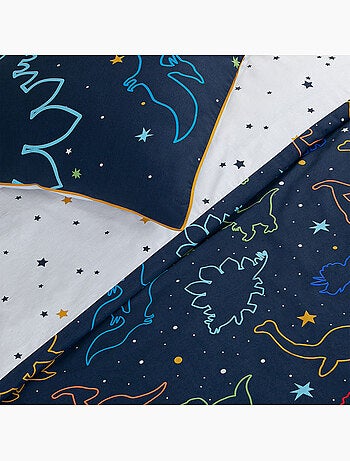 Juego de cama infantil reversible con dinosaurios