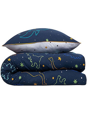 Juego de cama infantil reversible con dinosaurios