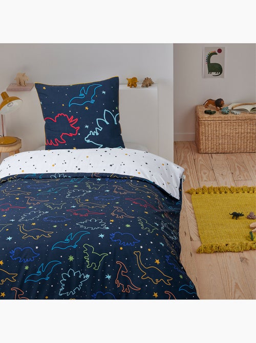 Juego de cama infantil reversible con dinosaurios - Kiabi Juego de cama infantil reversible con dinosaurios - Kiabi