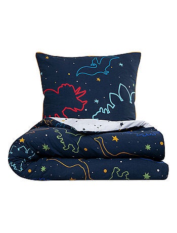 Juego de cama infantil reversible con dinosaurios