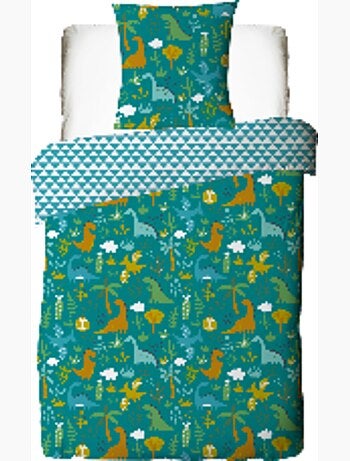 Juego de cama infantil reversible con estampado de dinosaurios