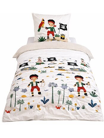 Juego de cama infantil reversible con motivo de pirata