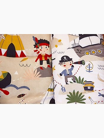 Juego de cama infantil reversible con motivo de pirata