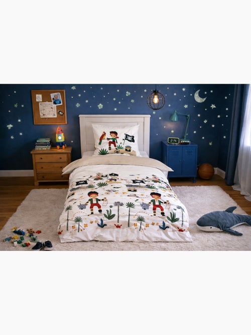 Juego de cama infantil reversible con motivo de pirata - Kiabi Juego de cama infantil reversible con motivo de pirata - Kiabi