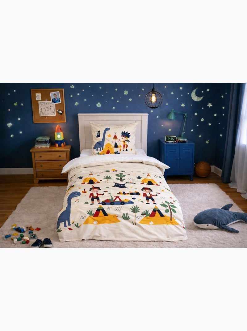 Juego de cama infantil reversible con motivo de pirata Multicolor - Kiabi
