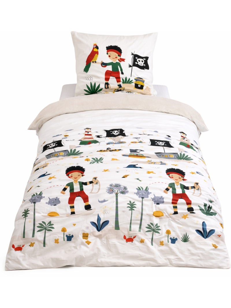 Juego de cama infantil reversible con motivo de pirata Multicolor - Kiabi