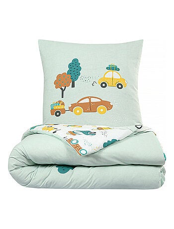 Juego de cama infantil reversible con motivos de coches