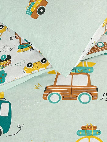 Juego de cama infantil reversible con motivos de coches