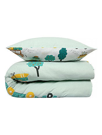 Juego de cama infantil reversible con motivos de coches