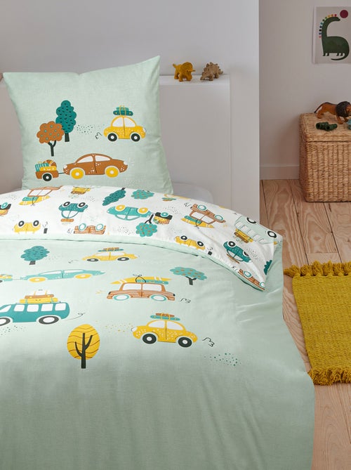 Juego de cama infantil reversible con motivos de coches - Kiabi