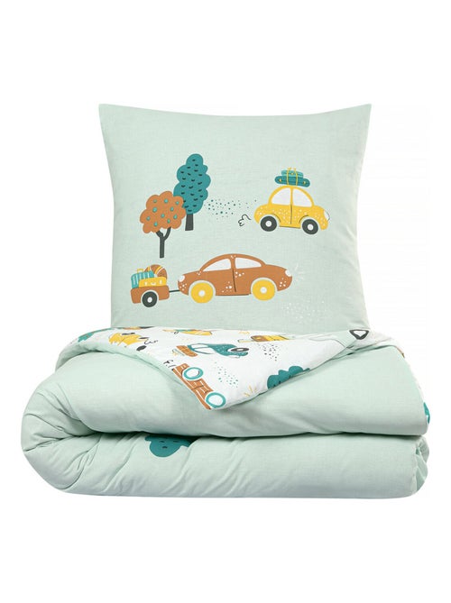 Juego de cama infantil reversible con motivos de coches - Kiabi
