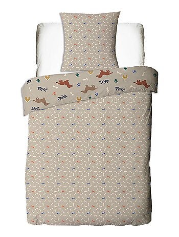 Juego de cama infantil reversible con motivos de perros
