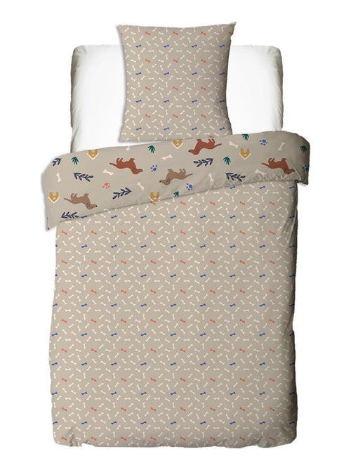 Juego de cama infantil reversible con motivos de perros - Kiabi