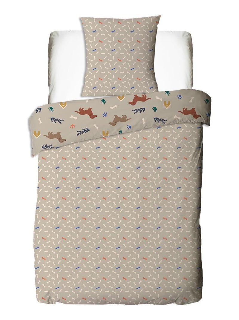 Juego de cama infantil reversible con motivos de perros Blanco - Kiabi