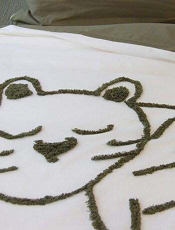 Juego de cama infantil reversible con tigre en relieve