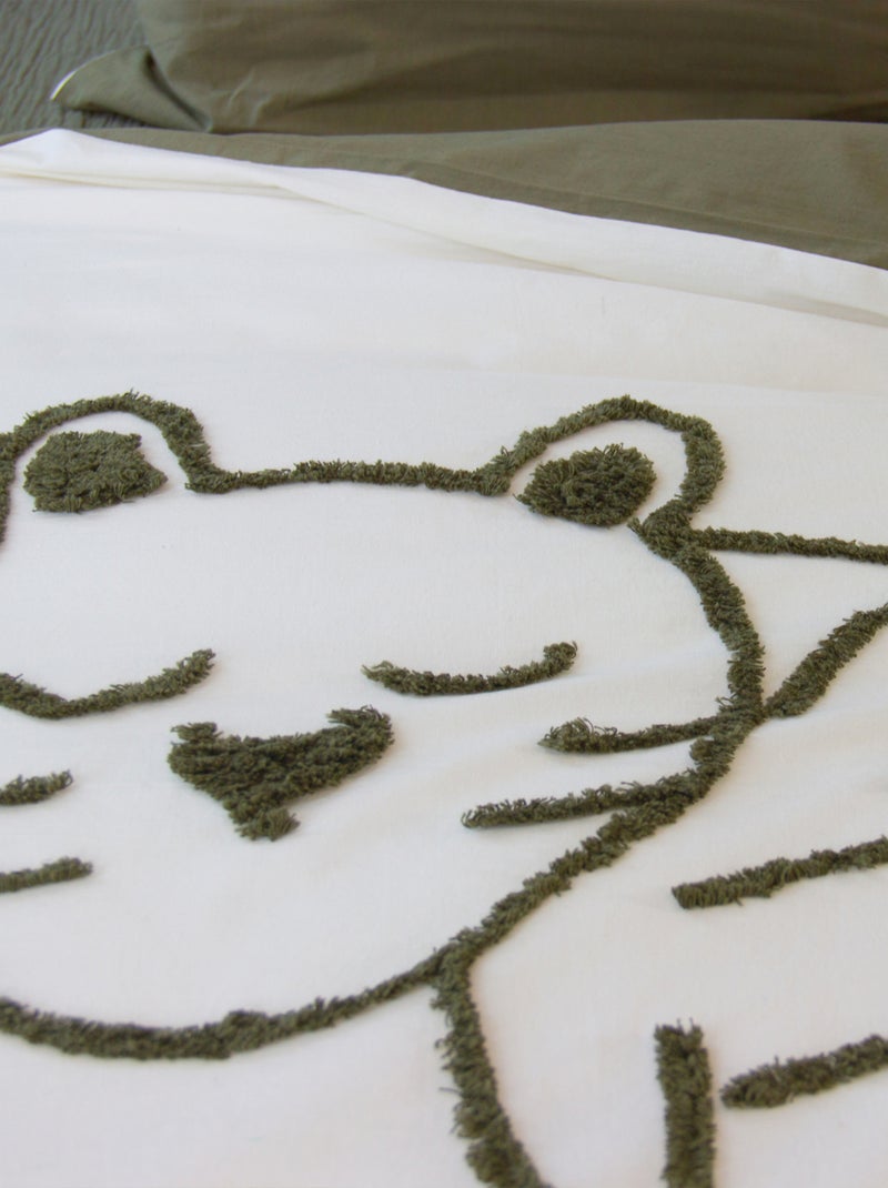 Juego de cama infantil reversible con tigre en relieve Blanco - Kiabi