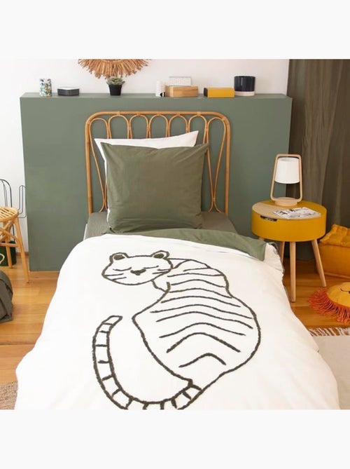 Juego de cama infantil reversible con tigre en relieve - Kiabi Juego de cama infantil reversible con tigre en relieve - Kiabi
