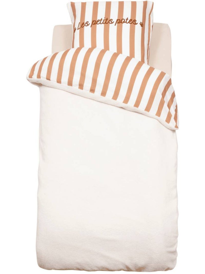 Juego de cama infantil reversible efecto bouclette Blanco - Kiabi