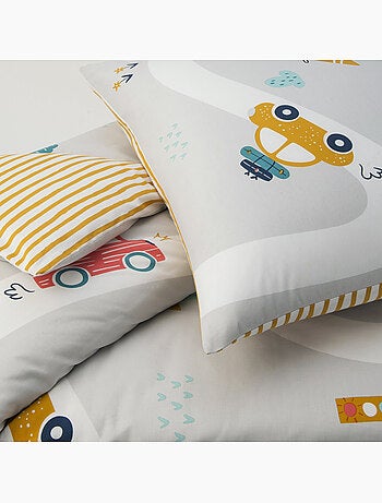Juego de cama infantil reversible 'Future Home Kids' algodón estampado de vehículos