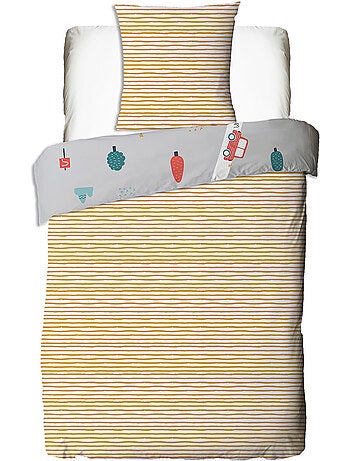 Juego de cama infantil reversible 'Future Home Kids' algodón estampado de vehículos