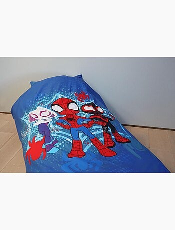 Juego de cama infantil Spider-Man con Spidey, Ghost-Spider y Spin reversible – 100% algodón